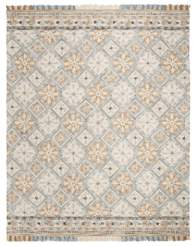 Safavieh Blossom Blm421A Beige / Light Blue Rugs.