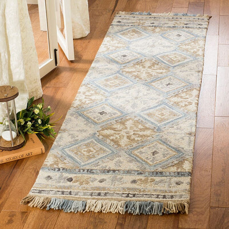 Safavieh Blossom Blm421A Beige / Light Blue Rugs - Safavieh - blm421a - 6sq