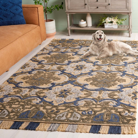 Safavieh Blossom Blm422D Gold/Blue Rug - Safavieh - blm422d - 28