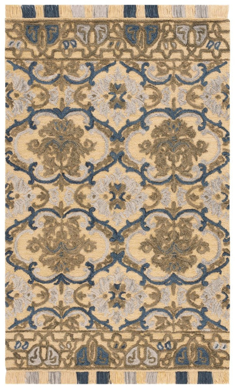 Safavieh Blossom Blm422D Gold/Blue Rug - Safavieh - blm422d - 3