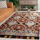 Safavieh Blossom Blm422H Charcoal/Red Rug.