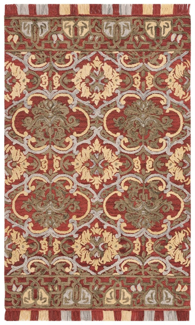 Safavieh Blossom Blm422Q Red/Gold Rug - Safavieh - blm422q - 3