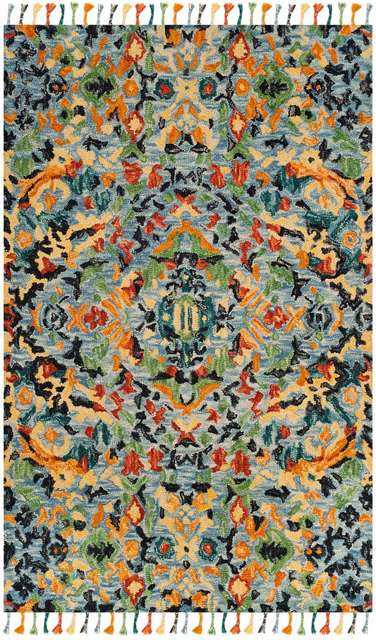 Safavieh Blossom Blm452A Blue/Multi Rug - Safavieh - blm452a - 2