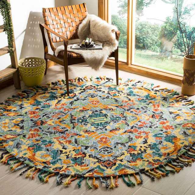 Safavieh Blossom Blm452A Blue/Multi Rug.