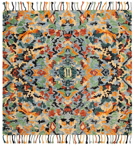 Safavieh Blossom Blm452A Blue/Multi Rug - blm452a-4sq