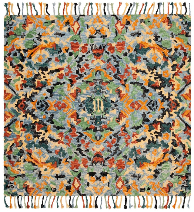 Safavieh Blossom Blm452A Blue/Multi Rug - blm452a-4sq
