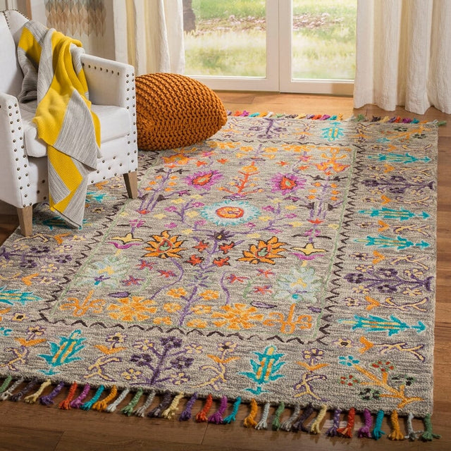 Safavieh Blossom Blm453A Grey/Multi Rug.