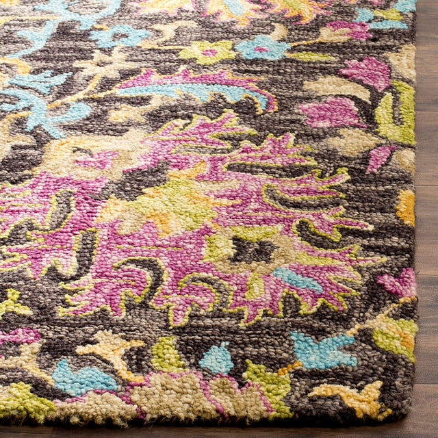 Safavieh Blossom Blm455A Charcoal / Multi Rugs.