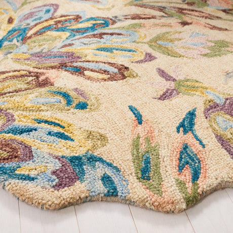 Safavieh Blossom Blm462B Beige/Purple Rug.