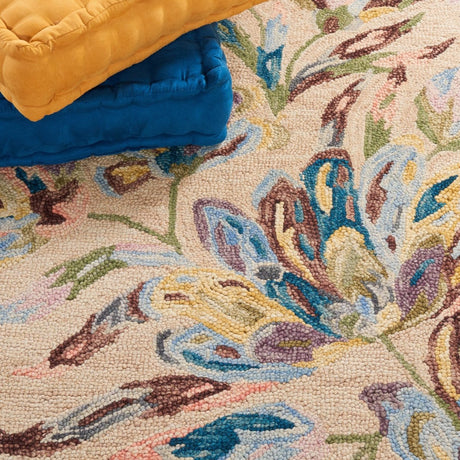 Safavieh Blossom Blm462B Beige/Purple Rug.