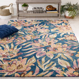 Safavieh Blossom Blm462M Blue/Plum Rug.