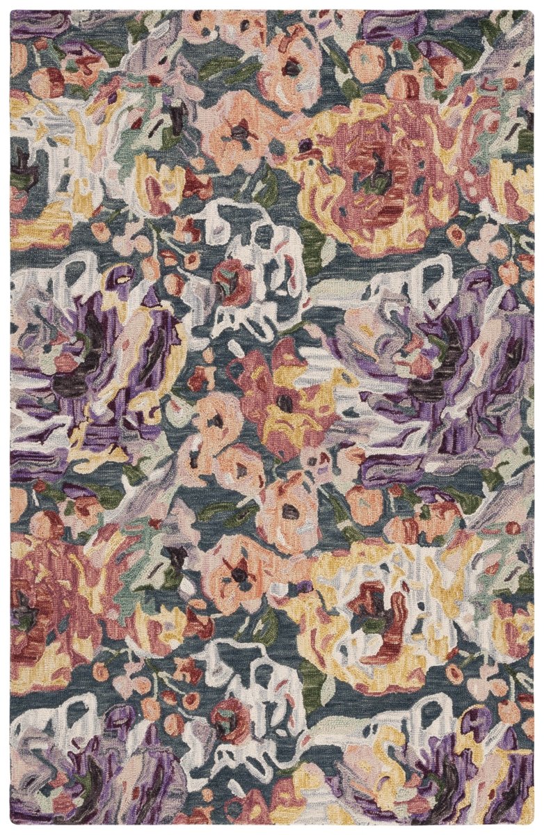 Safavieh Blossom Blm463M Blue/Purple Rug.