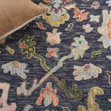 Safavieh Blossom Blm465H Dark Grey/Sage Rug.