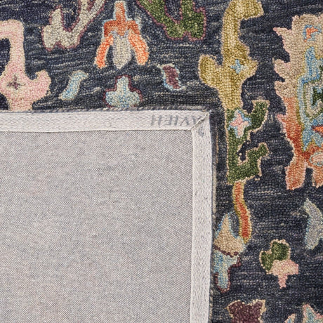Safavieh Blossom Blm465H Dark Grey/Sage Rug.