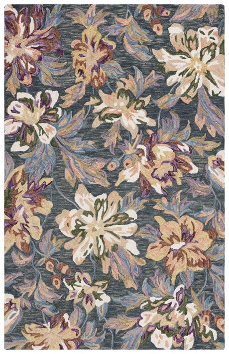Safavieh Blossom Blm467F Grey/Violet Rug.