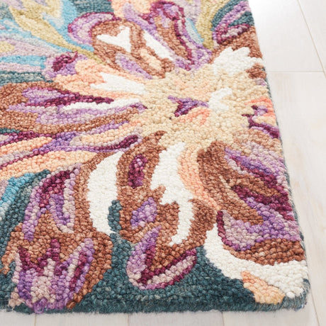 Safavieh Blossom Blm467F Grey/Violet Rug.