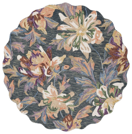Safavieh Blossom Blm467F Grey/Violet Rug.