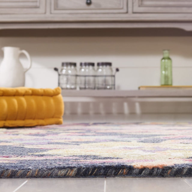 Safavieh Blossom Blm467H Charcoal/Plum Rug.