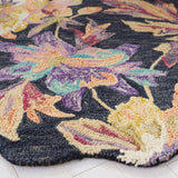 Safavieh Blossom Blm467H Charcoal/Plum Rug.