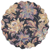 Safavieh Blossom Blm467H Charcoal/Plum Rug.