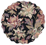 Safavieh Blossom Blm467Z Black/Plum Rug.