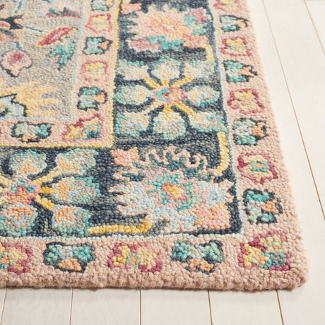 Safavieh Blossom Blm468F Grey/Pink Rug.