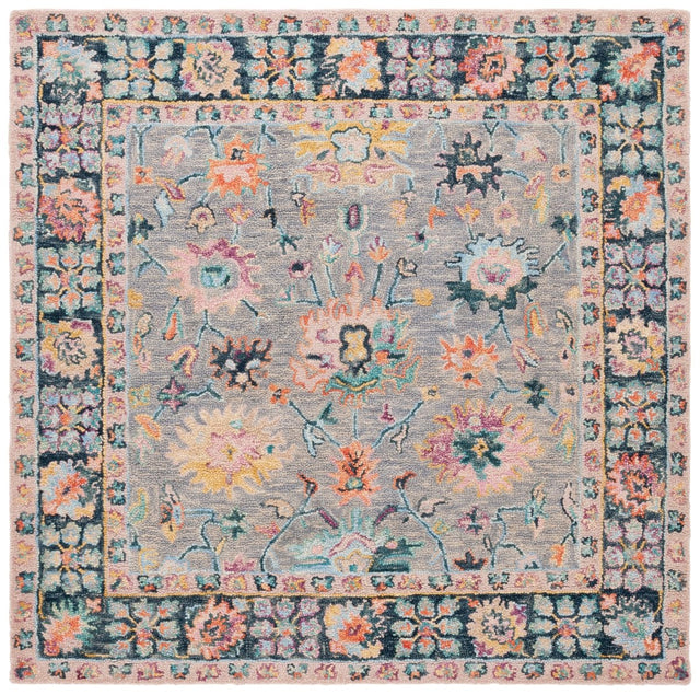 Safavieh Blossom Blm468F Grey/Pink Rug.