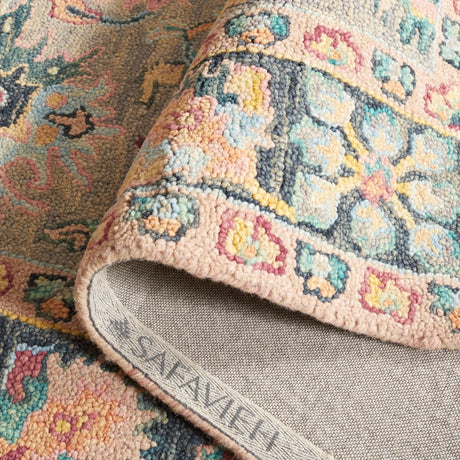 Safavieh Blossom Blm468F Grey/Pink Rug.