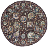 Safavieh Blossom 6'-0" x 6'-0" Rug in Charcoal / Lavender