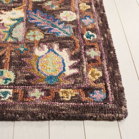 Safavieh Blossom Blm469H Charcoal/Lavender Rug.