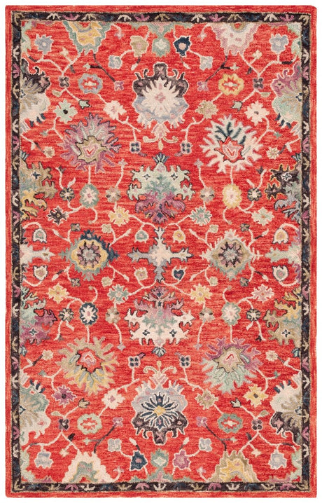 Safavieh Blossom Blm470Q Red/Ivory Rug.