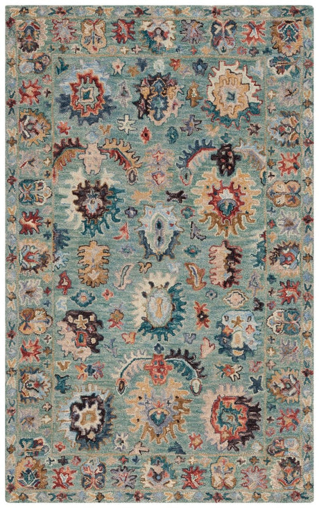 Safavieh Blossom Blm472M Blue/Rust Rug - Safavieh - blm472m - 3