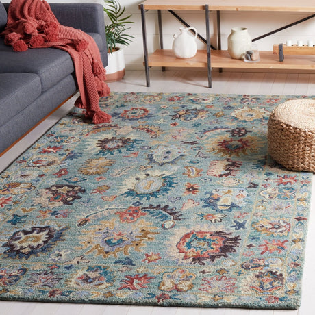 Safavieh Blossom Blm472M Blue/Rust Rug - Safavieh - blm472m - 3