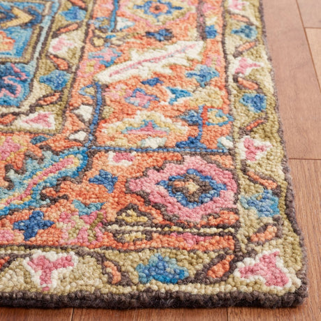 Safavieh Blossom Blm474M Blue/Rust Rug.