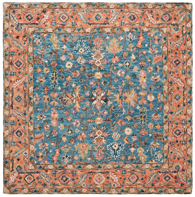 Safavieh Blossom Blm474M Blue/Rust Rug.