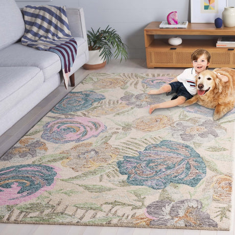 Safavieh Blossom Blm553Y Green/Pink Rug - Safavieh - blm553y - 28