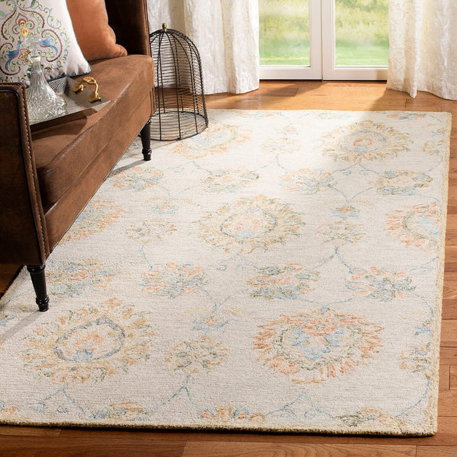 Safavieh Blossom Blm560B Beige / Sage Rugs.