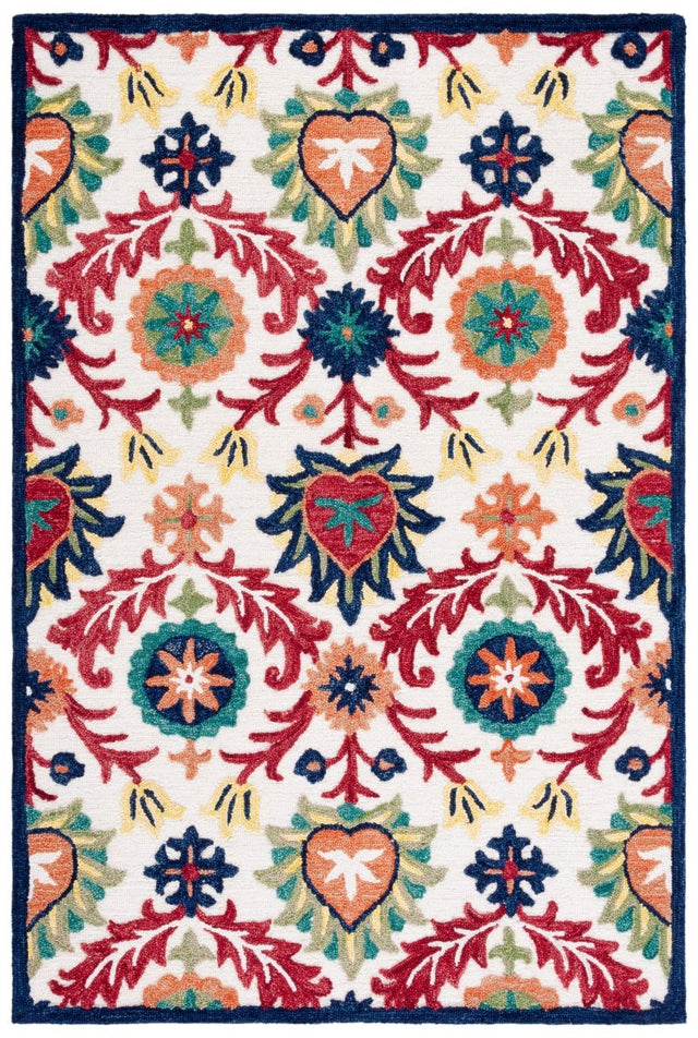 Safavieh Blossom Blm563A Ivory/Green Rug.