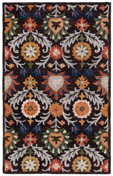 Safavieh Blossom Blm565T Brown/Orange Rug.