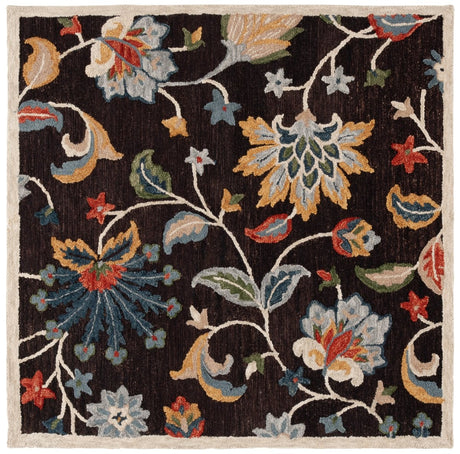 Safavieh Blossom Blm568T Brown/Yellow Rug.