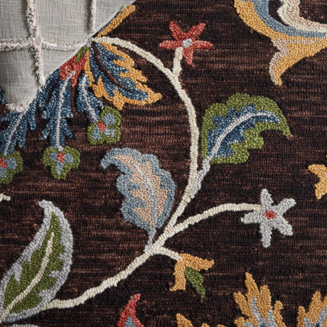 Safavieh Blossom Blm568T Brown/Yellow Rug.