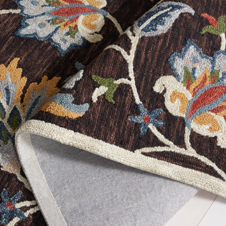 Safavieh Blossom Blm568T Brown/Yellow Rug.