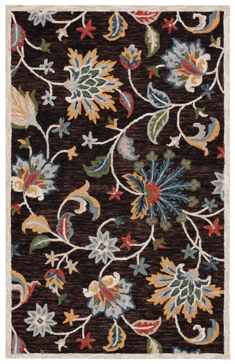 Safavieh Blossom Blm568T Brown/Yellow Rug.