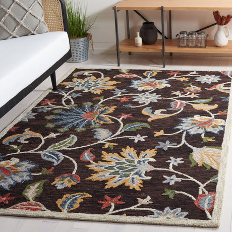 Safavieh Blossom Blm568T Brown/Yellow Rug.