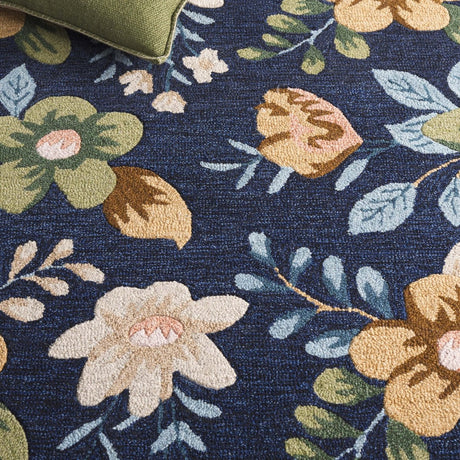Safavieh Blossom Blm571N Navy/Green Rug.