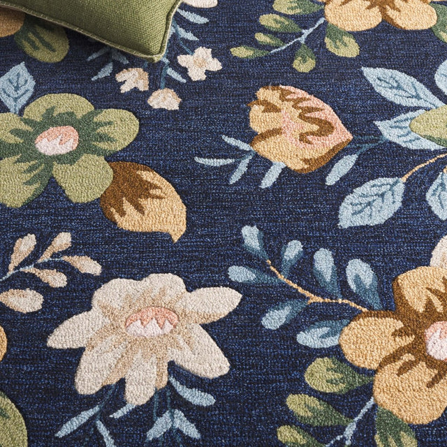 Safavieh Blossom Blm571N Navy/Green Rug.