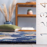 Safavieh Blossom Blm571N Navy/Green Rug.