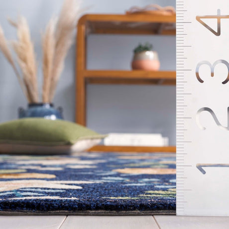 Safavieh Blossom Blm571N Navy/Green Rug.