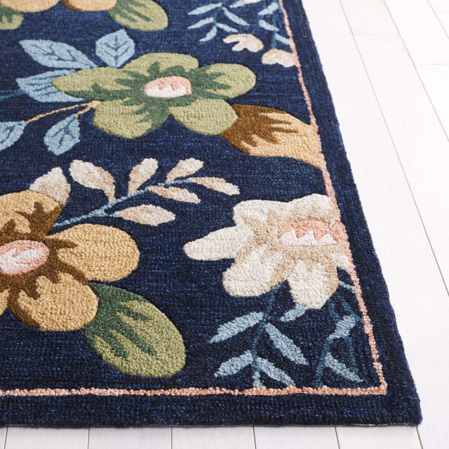 Safavieh Blossom Blm571N Navy/Green Rug.