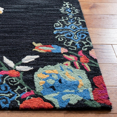 Safavieh Blossom Blm575Z Black/Pink Rugs.